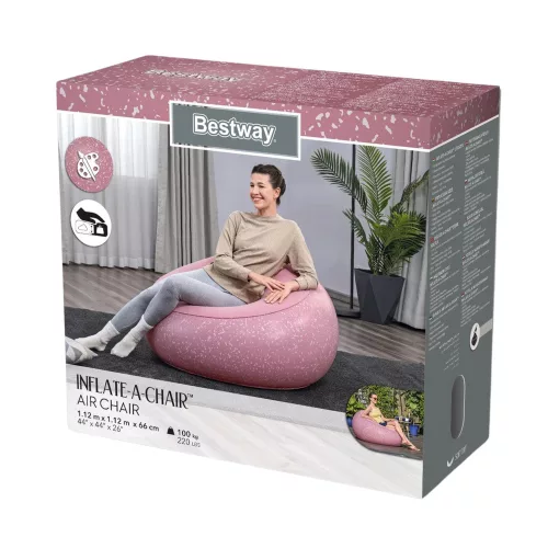 Felfújható szék, rózsaszín, fújja fel a széket Bestway 75155