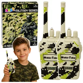 Katonai walkie-talkie-k USB hatótávolság 200M Khaki 2 db.
