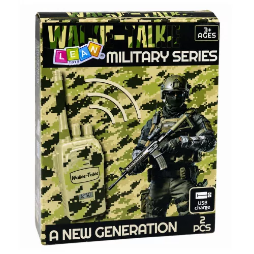 Katonai walkie-talkie-k USB hatótávolság 200M Khaki 2 db.