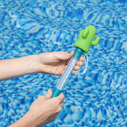 Bestway 58763 Úszó hőmérő jakuzzi medencékhez, kaktuszzöld