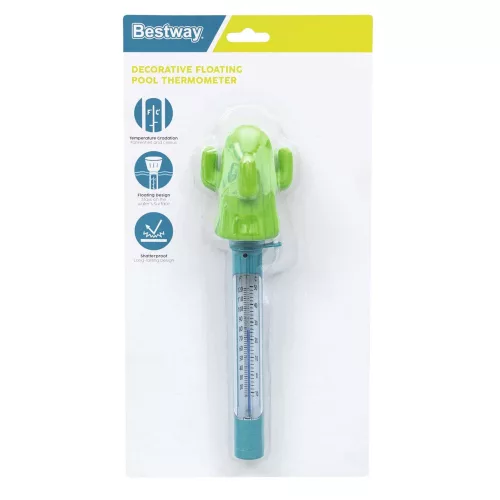 Bestway 58763 Úszó hőmérő jakuzzi medencékhez, kaktuszzöld