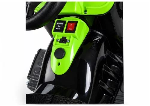 Elektromos Ride On traktor kanállal és kotrógéppel, zöld