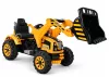 Elektromos Ride On traktor kanállal és kotrógéppel narancssárga