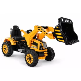   Elektromos Ride On traktor kanállal és kotrógéppel narancssárga