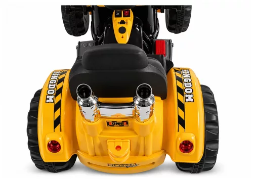 Elektromos Ride On traktor kanállal és kotrógéppel narancssárga