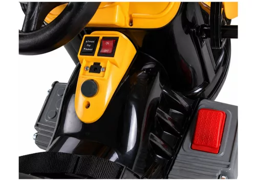Elektromos Ride On traktor kanállal és kotrógéppel narancssárga
