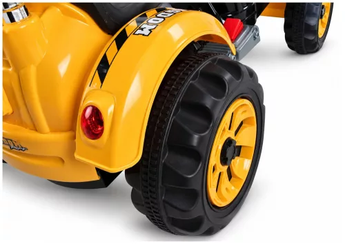 Elektromos Ride On traktor kanállal és kotrógéppel narancssárga