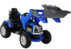 Elektromos Ride On traktor kanállal és kotrógéppel, kék