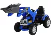 Elektromos Ride On traktor kanállal és kotrógéppel, kék