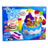 Színes agyagból készült DIY születésnapi parti tortaház