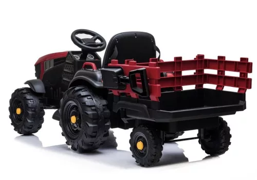 Elektromos Ride On traktor utánfutóval BDM0925 piros
