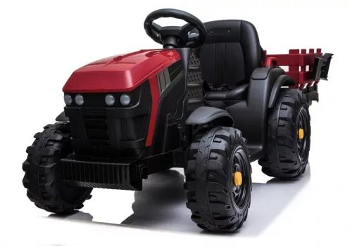 Elektromos Ride On traktor utánfutóval BDM0925 piros
