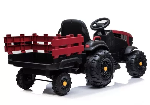 Elektromos Ride On traktor utánfutóval BDM0925 piros