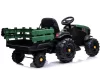 Elektromos Ride On traktor utánfutóval BDM0925 Katonai zöld