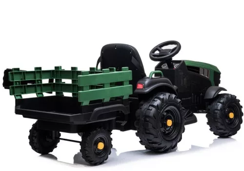 Elektromos Ride On traktor utánfutóval BDM0925 Katonai zöld