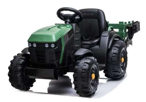 Elektromos Ride On traktor utánfutóval BDM0925 Katonai zöld