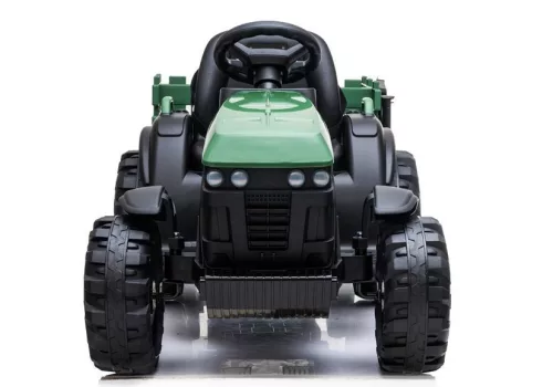 Elektromos Ride On traktor utánfutóval BDM0925 Katonai zöld