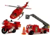 Tűzoltóság járműveinek helikoptermotorjának fényhangjainak készlete