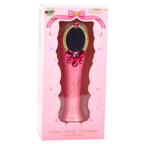 Varázstükör mikrofonnal, USB-vel, MP3-val, lámpákkal és rózsaszín hangokkal