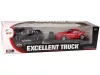 Járműszett Fekete Monster Truck Fehér Lakókocsi 58 cm