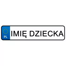 Rendszámtáblák Gyermeke névmatricája