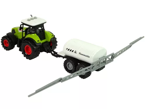 Három traktoros pótkocsis permetezőgép mezőgazdasági traktor szett