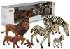 Afrikai vadállatok oroszlán zebra család figura szett