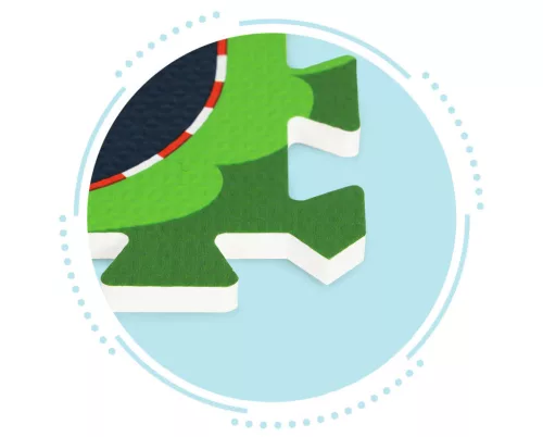 Habszivacs puzzle szőnyeg városi utcák