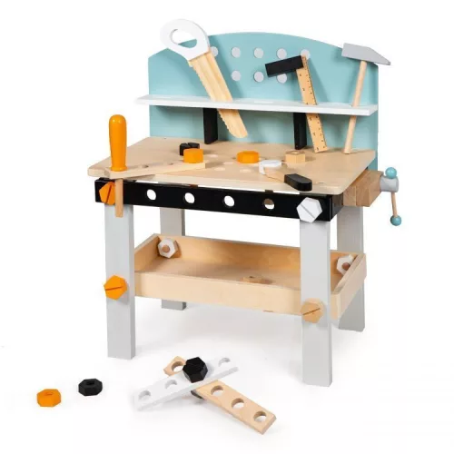 Holz-Montagetisch für Kinder, Werkbank, 38-teilig