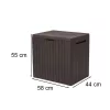 City Kunststoff-Gartenaufbewahrungsbox 113L braun