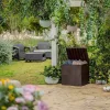 City Kunststoff-Gartenaufbewahrungsbox 113L braun
