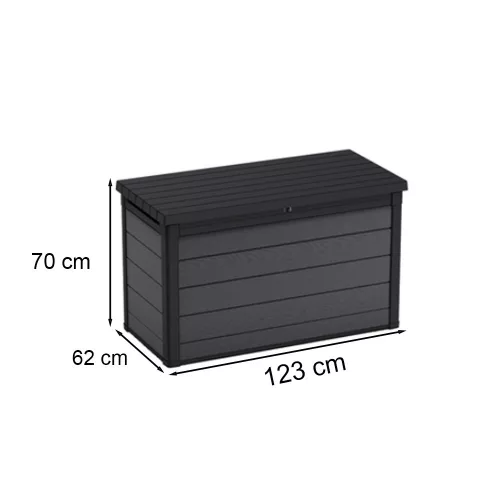Cortina Kunststoff-Gartenbox 380L grau