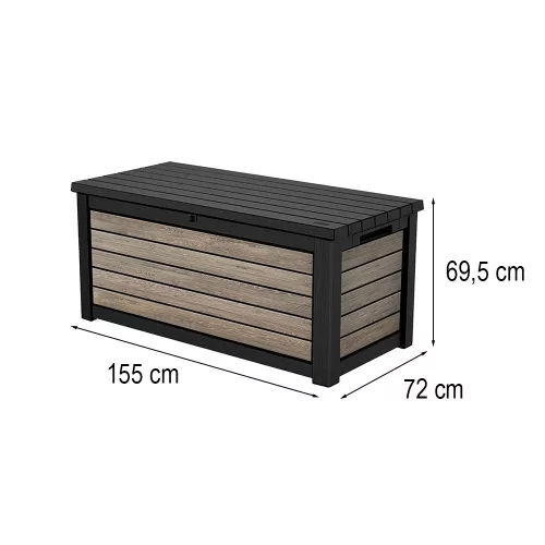 Decocoat műanyag kerti láda 630 L