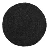 Tischset „Bombay“, Jute-Geflecht, dunkelgrau, rund, 38 cm Durchmesser, 4 Stück