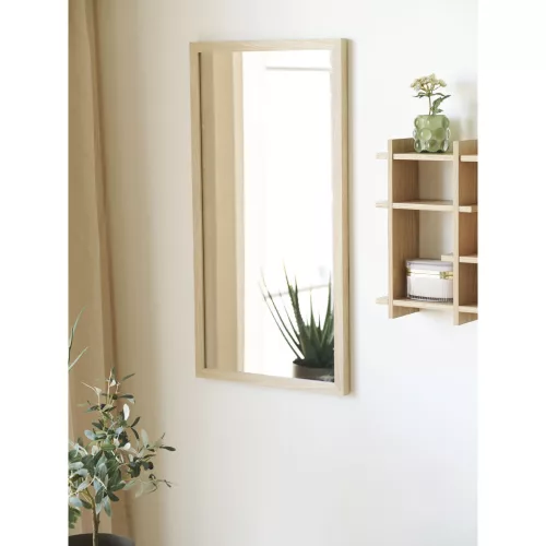 Scottsdale Wandspiegel mit Holzrahmen, natur, 45 x 75 cm