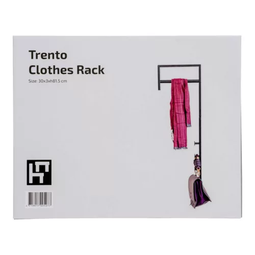 Trento ruhatartó állvány, fém, fekete