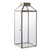 Dekorative Mysore-Laterne, Metall/Glas, antikkupferfarben