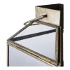 Dekorative Mysore-Laterne, Metall/Glas, antikkupferfarben