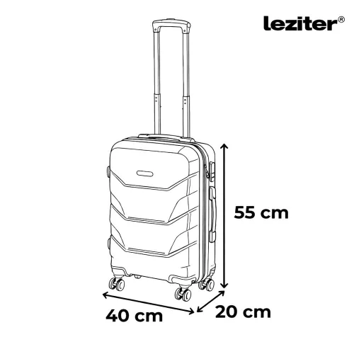 TraveLux Max kabinbőrönd keményfedeles levehető kerékkel 50x40x20 cm