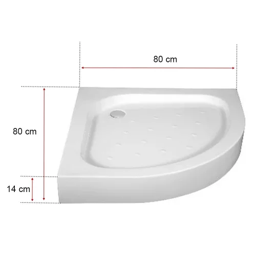 Klonberg 80x80 Íves akríl zuhanytálca 80x80 cm