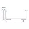 Dekorativer Rahmen, Eiche natur, 75/9,5-11,5 links