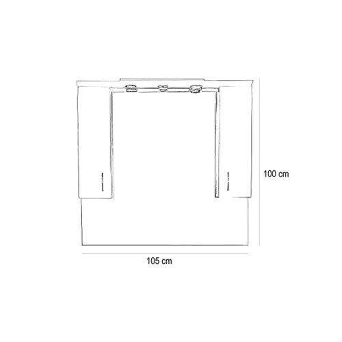 Bianca Plus 105 felsőszekrény, aida dió színben