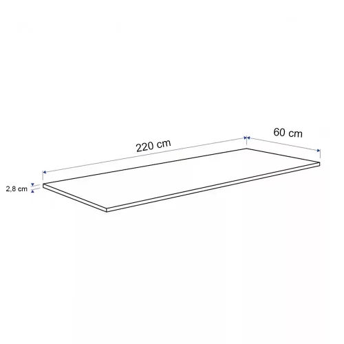 Konyhai munkalap 220 x 60 x 2,8 cm Beton
