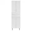 Bianca Plus 60 magas szekrény 4 ajtóval, 2 fiókkal, magasfényű fehér színben