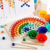 Regenbogenkugel-Mosaikpuzzle Montessori-Holzspielzeug