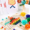Regenbogenkugel-Mosaikpuzzle Montessori-Holzspielzeug