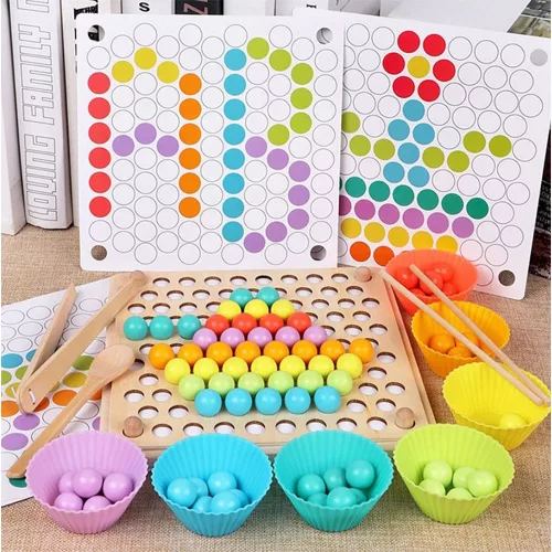 Kugel-Mosaik-Puzzle, Montessori-Holzspielzeug