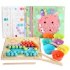 Puzzle mit Kugeln, Montessori-Holzspielzeug