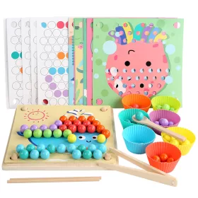 Puzzle mit Kugeln, Montessori-Holzspielzeug