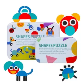 Logisches Formenpuzzle, Montessori-Holzspielzeug